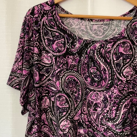 Croft & Barrow Paisley Print Women's Top Size 2X - Picture 3 of 10